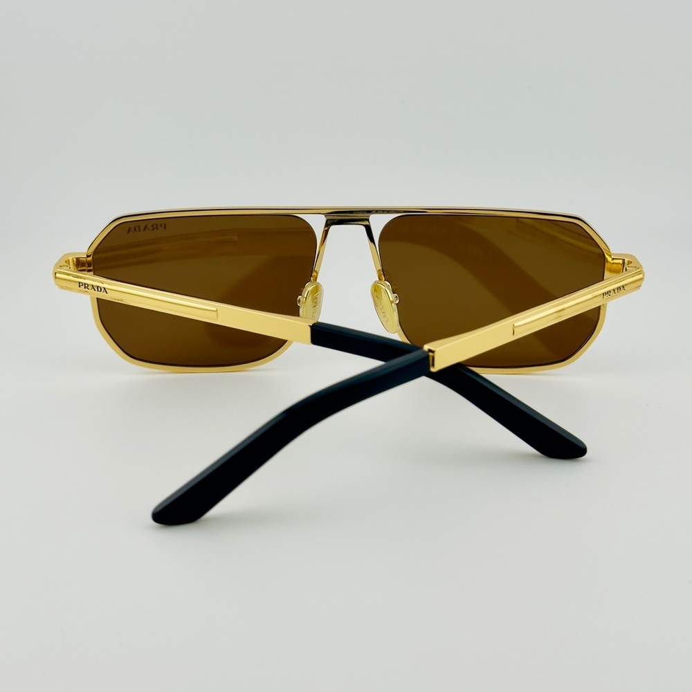 Prada Gold and Brown Sunglasses - Picture 10 of 15